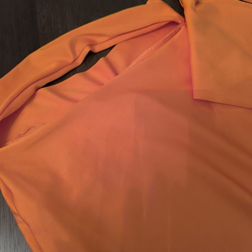 Decoro orange maxi skirt and top set