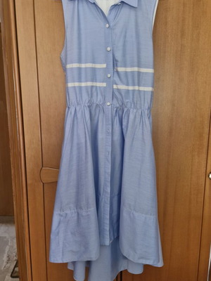 Access dress like new, blue, poplin fabric, size M