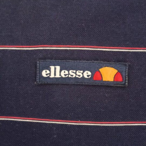 Vintage Ellesse polo shirt like new, 80s striped design