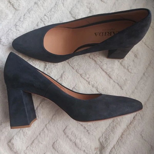Karida women's pumps used, size 40, dark blue suede