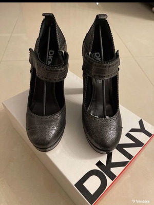 Donna Karan gray pumps like new, size 37