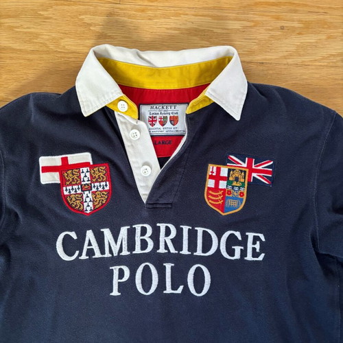 Hackett polo shirt size L like new, blue