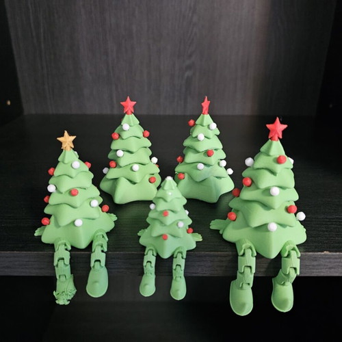 Christmas tree new with ornament and flexible legs 7cm