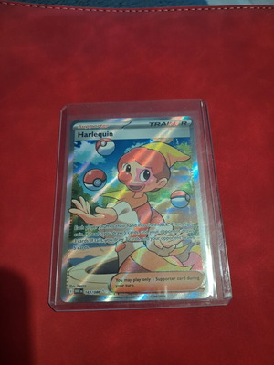Harlequin Full Art Pokemon Card like new