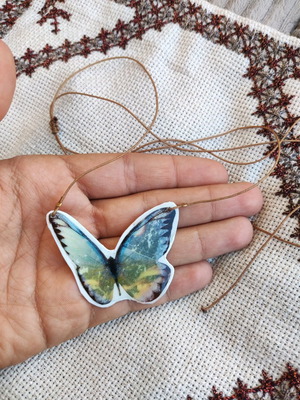 Butterfly necklace handmade made to order, adjustable length