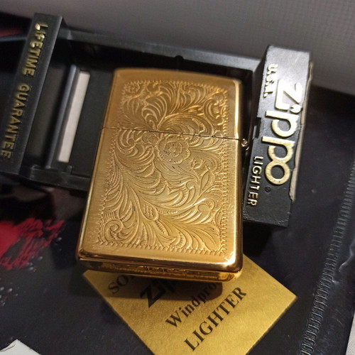 Zippo Venetian 352B solid brass lighter new