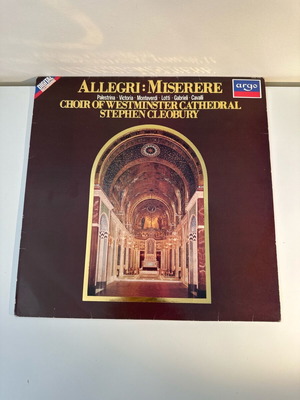 Allegri Miserere vinyl like new, classical music