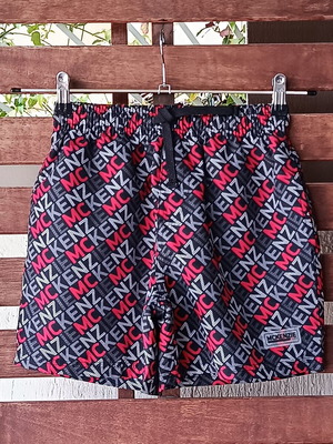 McKenzie Shorts Swimwear new, black with red print, size 12-13 years