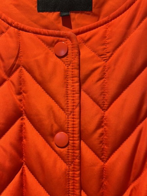 Zizzi long jacket like new, orange quilted, size M