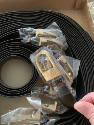 Belts new, pack of 12, black, size 100