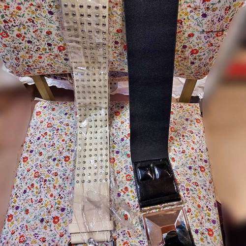 Two waist belts new with silver buckles