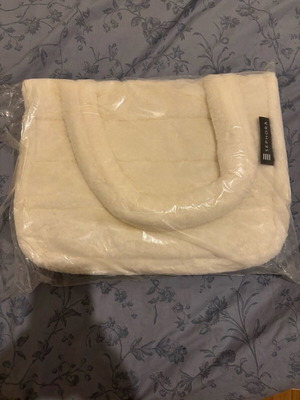 Fur crossbody bag new, white and beige Sephora