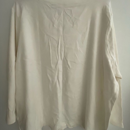 Long-sleeve blouse used, white, size XXXL