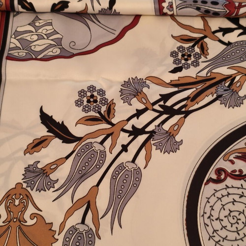 Silk Long Scarf Bursa Silk Art like new, floral design