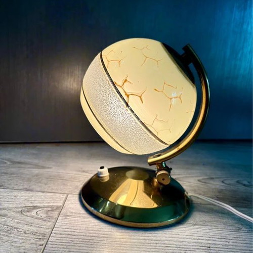 Λάμπα σατινέ γυάλινη mid century eye ball μεταχειρισμένη