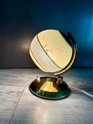 Mid Century Eye Ball Satin Glass Lamp used