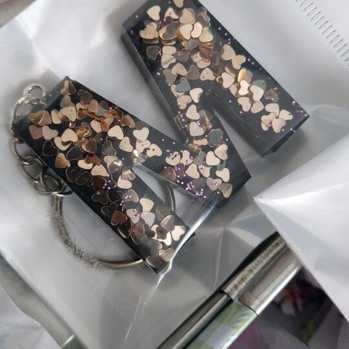 Monogram keychain handmade, new