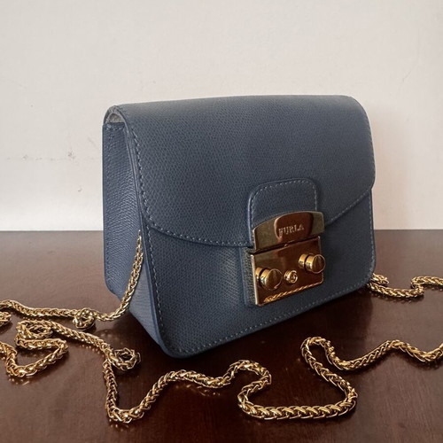 Furla Metropolis crossbody bag, graphite blue
