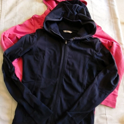 Marks and Spencer cotton blend hoodies used, pack of 2, pink and blue