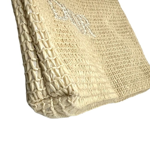 Dior Parfum Straw Clutch used, beige
