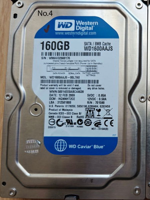 Σκληρός δίσκος WD Blue 160GB 3.5" σαν καινούργιο