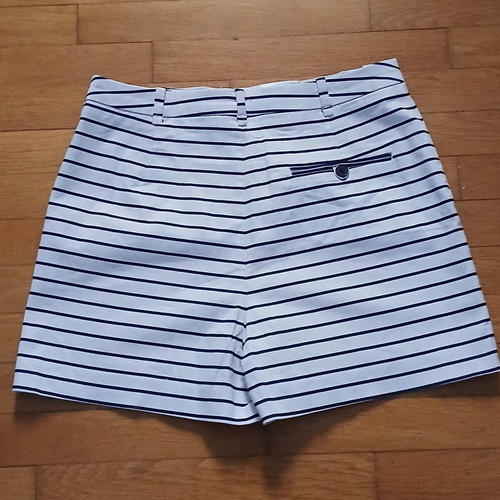 Zara Stripes High Waist Shorts Medium Size like new, white and blue