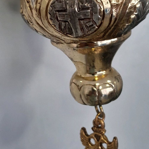 Bronze lamp new with beautiful motif, size 24 cm