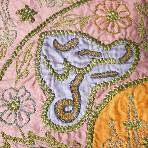Ottoman turban cover used, embroidered with gold thread