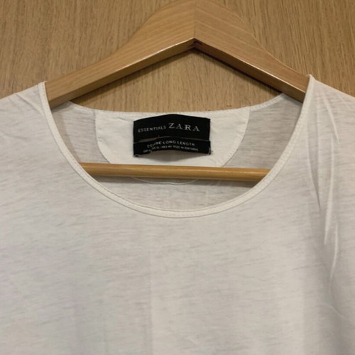 Zara long length men's t-shirt white like new XL