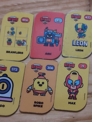 Brawl Stars caps like new, pack of 6 rare metal
