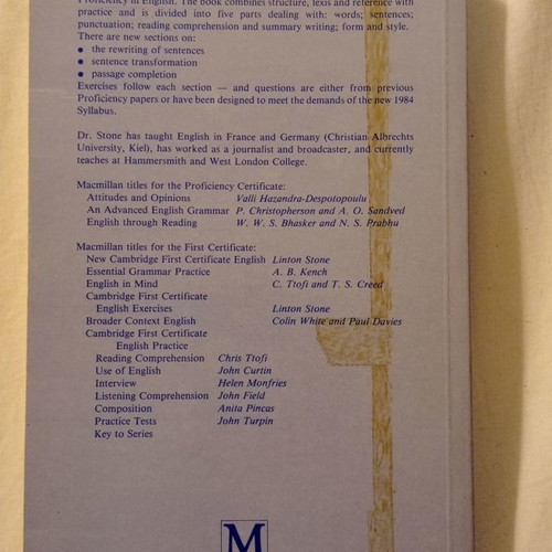 Cambridge Proficiency English book Linton Stone used