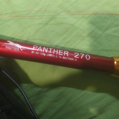 Panther fishing rod with Okuma PL 860 reel used