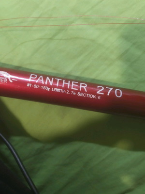 Panther fishing rod with Okuma PL 860 reel used