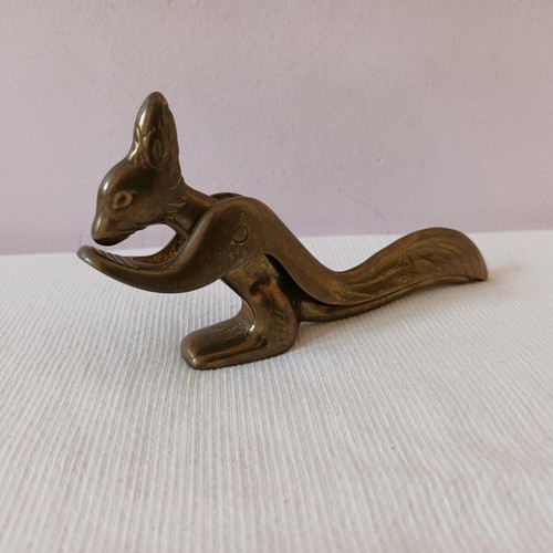 Bronze squirrel statue used