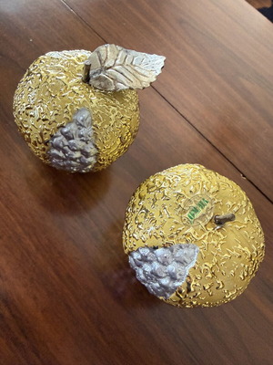 Golden pomegranates decorative home ornaments like new, good luck charm