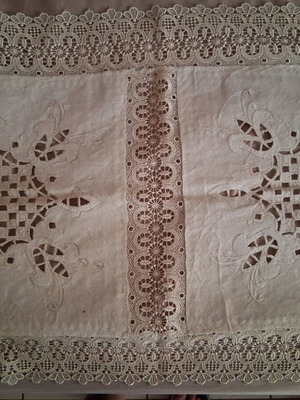 Handmade rectangular embroidery 83x45 cm