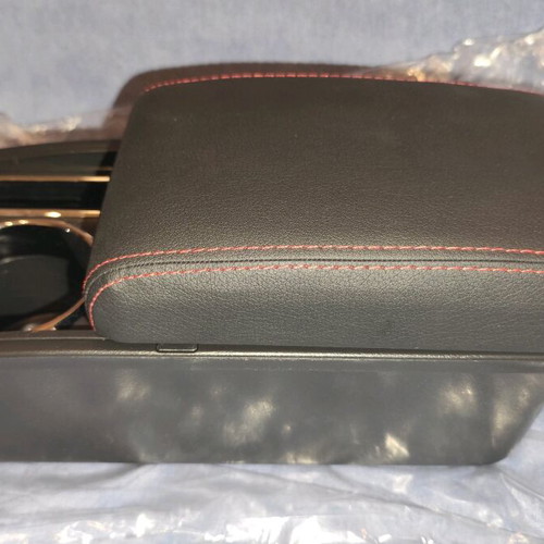 Toyota Yaris Armrest 2015-2020 new synthetic leather with red stitching
