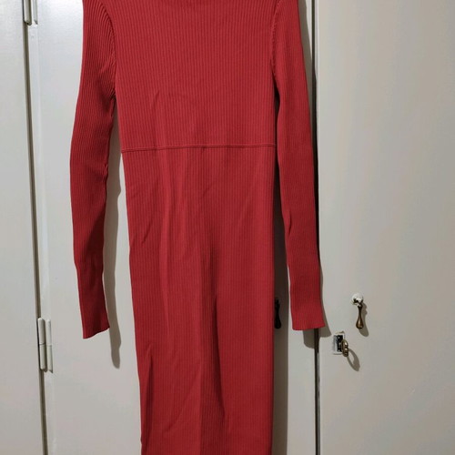 Zara dress red ribbed, new with tag, size S