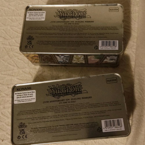 Metal empty Yugioh boxes like new, set of 2