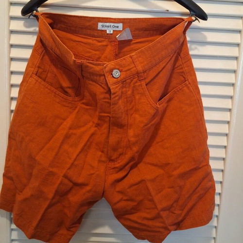 Street One linen terracotta cotton shorts like new