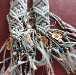 Macrame earrings handmade, new, thread