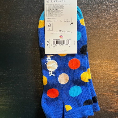 Happy Socks Low No 41-46 socks new, organic cotton blue