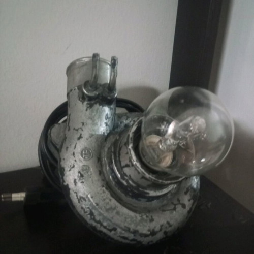 Desk lamp handmade from car turbocharger new