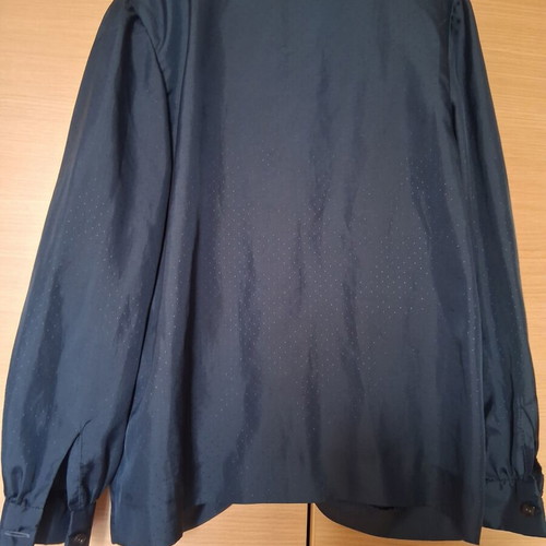 80s Style Navy Blue Shirt with Shoulder Pads used