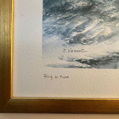 Set of two landscape frames with gold frames like new