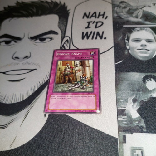 Begone, Knave! Yu-Gi-Oh! trap card used