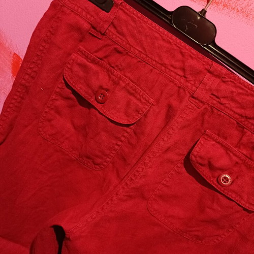 Desigual blouse size L and Street One cotton pants size 42 like new, multicolor red