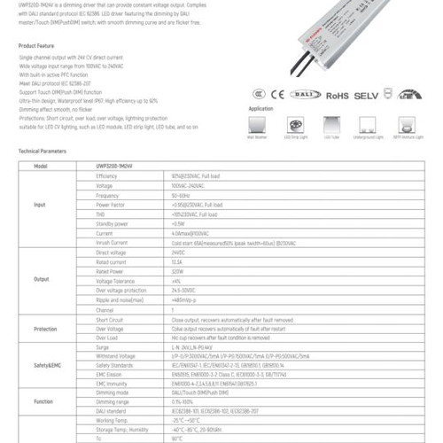 Led driver 24V 320W DALI +PUSH IP67 new