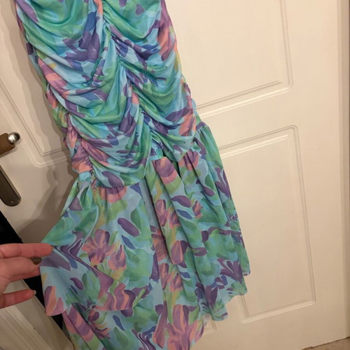 Shein women's dress new multicolor with cut outs and ruffles