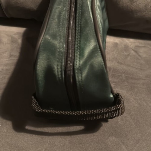 Clinique toiletries bag like new, green, waterproof